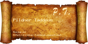 Pildner Taddeus névjegykártya
